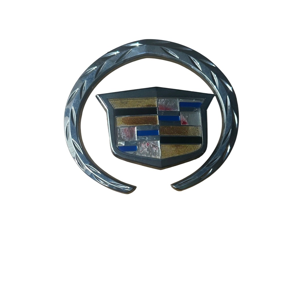 Cadillac Shield Wreath‎ Emblem Badge Chrome Silver Gold Logo Trunk Hood Grille